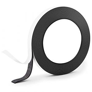 Ruban magn&eacute;tique Auto-adh&eacute;sif, Bande magn&eacute;tique, Rouleau magn&eacute;tique avec Support adh&eacute;sif pour la Maison, Le Bureau, Le Tableau Blanc (10 mm de Large x 2 mm d'&eacute;paisseur x 1 m de Long) (lantian2019, neuf)