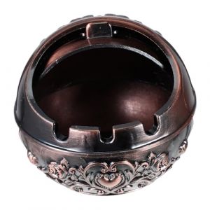 BESTYASH Cendrier Cr&eacute;atif Avec Couvercle Design Petit Cendrier Rond Portable Pour Int&eacute;rieur Et Ext&eacute;rieur Pour Salon Et Patio (Feast of Yan, neuf)