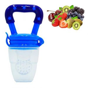 Tetine a Fruit,Tetine Grignoteuse Bebe,Grignoteuse B&eacute;b&eacute;, Sucette Fruit pour Bebe,Sucette Grignoteuse B&eacute;b&eacute;, 3 &agrave; 24 mois sans BPA (Bleu, M) (Momolaa&FR (7 -20 Days Delivery), neuf)