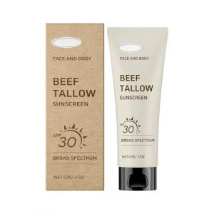 Protection solaire sébum suif de bœuf pour la peau - Protection solaire naturelle non parfumée non grasse - Anti-blanc - Pour l'extérieur - 60 ml - Balcon - Protection solaire - Voile d'ombrage (Kaki (CHENQitore, neuf)