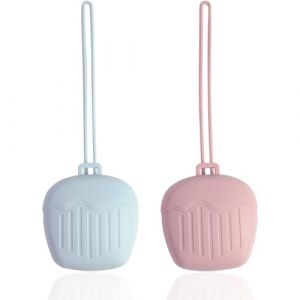 Lot de 2 Boite a Tetine Bebe &eacute;tuis &agrave; T&eacute;tine, Adaptateur Tetine, Boite Tetine Bebe, Portables et &eacute;tanches en Silicone pour La Maison, Les Voyages, Faciles &agrave; Nettoyer (DINODANUBE TRADING, neuf)