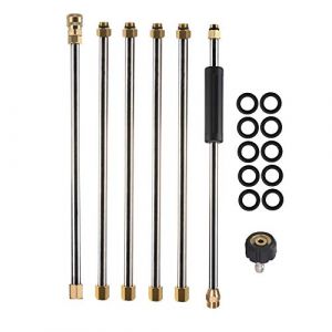 Tool Daily Rallonge pour nettoyeur haute pression, lance de nettoyeur haute pression de 228,6 cm, connexion rapide de 6,35 mm, M22, 4000 PSI (Tool Daily EU, neuf)