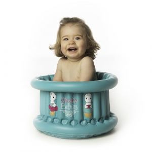 Cupcake Babies Petite baignoire gonflable, confortable pour les b&eacute;b&eacute;s et les enfants jusqu'&agrave; 12 mois, convient pour une utilisation int&eacute;rieure et ext&eacute;rieure, &oslash; 35 cm x 22 cm. (Turquoise) (Turquoise) (CUPCAKE- BABIES, neuf)