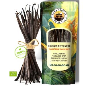 15 Gousses XXL - 18/20 cm de Vanille Bourbon Gourmet de Madagascar - Planifolia Qualité Premium - Sans Arômes Artificiels - 100% Naturelles - Desserts Rhum arrangé - Sachet fraîcheur refermable (E-SHOPYA, neuf)