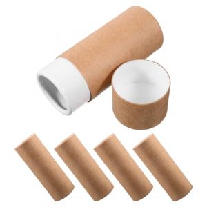 iplusmile 5 pi&egrave;ces Lot de Tubes Carton Kraft Ronds Bo&icirc;te Cylindrique Herm&eacute;tique Papier Kraft pour Flacons Huiles Essentielles Rangement Voyage Aromath&eacute;rapie (Dawkinshall, neuf)
