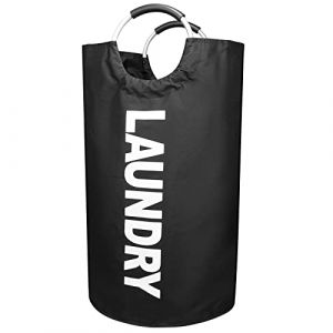 Paniers à linge pliable, 90L Panier à Linge avec poignée, Sac à Linge en Tissu Oxford, Panier Linge Sale Bac Linge Sale, Corbeille à Linge portable, trieur à linge, collecteur de bouteilles - Noir (MASSA JACOPO  S.R.L., neuf)