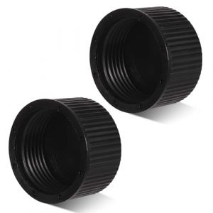 Lot de 2 Bouchon et Joint de Vidange avec 2 Joints d'Étanchéité, Bouchon de Vidange Filtre à Sable Piscine en Plastique pour Pièces de Filtre de Piscine Hayward Spa Piscine (Noir) (KISEGO, neuf)