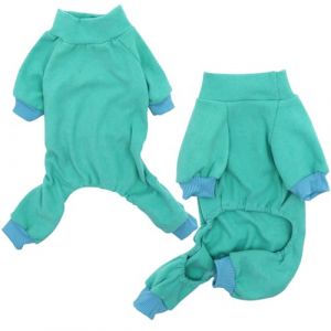 HuaLiSiJi Pyjama Chien Petite Taille,Pyjama Animaux Chien Léger Confortable,Extensible et Coquet, Facile à Mettre et à Enlever Convient Aux Chiens de Petite et Moyenne Taille (Bleu, M) (HuaLiSiJi, neuf)