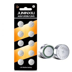 JUNINXIU LR936 Piles LR45 AG9 394 Watch 194 1,5 V Premium Alkaline Button Piles de Montre 【Durée de vie de 5 ans】(10 chiffres) (JNing, neuf)