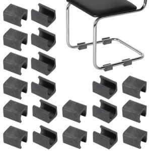 PATIKIL 20 pi&egrave;ces prot&egrave;ge-Pieds de Chaise en U, Prot&egrave;ge-Pieds de Chaise en Forme de U 15mm Embouts de Pieds rectangulaires pour chaises Patins protecteurs Glisse en Douceur, Noir (PATIKIL UK, neuf)