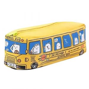 G&eacute;n&eacute;rique Trousse Bus Scolaire Garcon 1 Compartiments, Trousse Grande Capacit&eacute; Scolaire pour Garcon, Etui &agrave; Crayon pour L'&eacute;Cole, Le Coll&egrave;Ge Et Le Bureau (Peubchd, neuf)