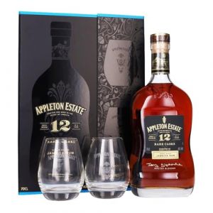 Appleton Rhum Rare Blend 12 Ans Jama&iuml;ca Rum 43&deg; Coffret + 2 Verres (TERRITOIRE WHISKY, neuf)