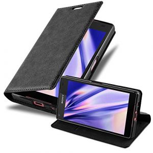 cadorabo Coque pour Sony Xperia Z5 Compact en Noir Nuit - Housse Protection avec Fermoire Magn&eacute;tique, Stand Horizontal et Fente Carte - Portefeuille Etui Poche Folio Case Cover (cadorabo-shop, neuf)