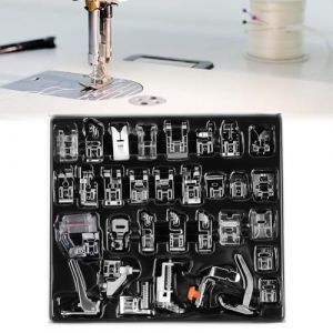 WIYETY Ensemble de pieds presseurs pour machine &agrave; coudre : lot de 32 pi&egrave;ces multifonctionnel, ensemble d'accessoires pour machine &agrave; coudre pour Singer/Brother/Babylock/Necchi/New Home/Janome/Elna (ANDRECHR, neuf)