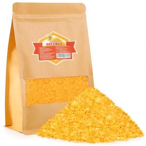 Aslanka Cire D&rsquo;Abeille Pastilles, 1kg Cire d'abeille 100% Naturelle Pure pour Pastilles Id&eacute;ales pour Cosm&eacute;tiques et Bougies, Savons Et Bougies (ZHUODA, neuf)