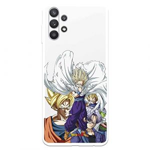 Coque pour Samsung Galaxy A32 5G Officielle Dragon Ball Guerriers Saiyans pour prot&eacute;ger votre t&eacute;l&eacute;phone portable Coque en silicone souple sous licence officielle Dragon Ball (La Casa de Las Carcasas, neuf)
