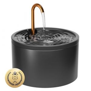 Fontaine à eau en céramique pour chat, distributeur d’eau de 2,1 L, fontaine silencieuse pour animaux, abreuvoir pour plusieurs chats, filtre pour une eau propre, hygiénique et facile à nettoyer, noir (KEIMI DIRECT, neuf)