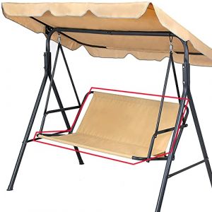 Housse de Siège de Jardin pour Balançoire de Jardin, Housse de Chaise de Jardin Couvre-siège Swing, 2 et 3 Places (Beige, 138 * 50 * 50cm) (Rosyfine, neuf)