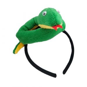 Casque de serpent, bandeau d’animal en peluche - Bandeau en peluche de serpent de nouveauté,Coiffe en peluche mignonne, décoration de cheveux de l'année du serpent pour le nouvel an (waniny, neuf)