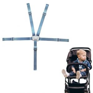 OUDQFCJ Harnais 5 Points Ajustable, Sangle de S&eacute;curit&eacute; pour Chaise Haute B&eacute;b&eacute;, Landau et Poussette Maclaren, Enfant Chaise Haute Convertible pour Chaise Haute (Mapico, neuf)