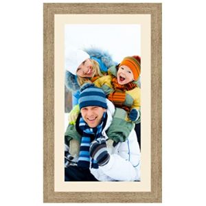 Cadres Photos p&ecirc;le m&ecirc;le multivues Ivoire 1 Photo(s) 25x50 Passe Partout, Cadre Photo Mural 30x55 cm Naturel Beige, 3.5 cm de Largeur (RK Cadres, neuf)