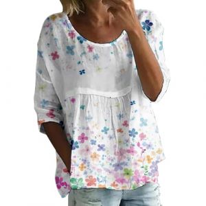 Promo Commande en Cours Tee Shirt Femme Vacances Chemisier Coton Ete Chemise Fluide Grande Soeur T Noel Manches Longues Sexy Haut Rose pour Taille XXXL Jaune Fluo Tunique Manche Chauve Souris (Uwdiohq, neuf)