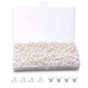 600 Pi&egrave;ces Cache Trou Meuble Blanc Bouchons &agrave; vis Couvre Plastique Bouche Trou Cheville Capuchon de Protection pour Trous de Per&ccedil;age pour Les Plafond Les &Eacute;tag&egrave;res Les Armoires(5mm) (Guanghanzhai Trading, neuf)