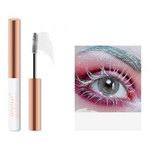 Julystar Coloré Mascara Fond de Teint Waterproof Anti Transpiration Non Vertigineux Teinture Longue Boucle Épais Blanc Oeil Noir (07#) (INTEROOKIE, neuf)