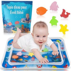 Tapis Eau Bebe Eveil | Aquarium Bebe Gonflable Pour Les Touts Petits | Tapis Sensoriel B&eacute;b&eacute; & Tapis de Motricit&eacute; B&eacute;b&eacute; Pour &Eacute;veiller Les Sens de Votre Enfant (50x66cm) (Madtamb, neuf)