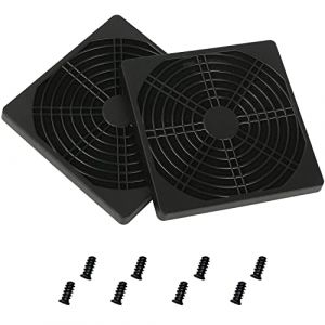 GELRHONR Ventilateur PC Filtre Grille 12 x 12 cm, Filtre à Poussière en PVC noir 122 mm Filtre de ventilateur d'ordinateur avec vis - Noir (12CM) (HONGLEI, neuf)