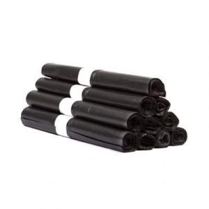 Sac Poubelle Qualité Professionnelle - 130 L Noir - 45 Microns - Carton de 100 Sacs - Rouleau (Le Plus de l'Entretien, neuf)