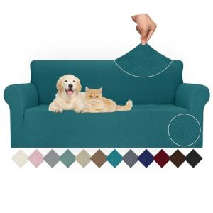 Ystyle Extensible Housse Canapé 3 Places, Universelle Housse De Canapé avec Accoudoirs, Housse Protection Canapém, Sofa Cover Antidérapante, Couvre Canapé pour Chiens Chats Animaux, Vert Foncé (YSTYLE HOME, neuf)