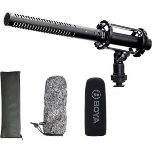 BOYA Microphone XLR BY-BM6060, Micro &agrave; condensateur supercardio&iuml;de avec Alimentation fant&ocirc;me 24/48 V pour cam&eacute;ra, cam&eacute;scope, Interview, Enregistrement d'&eacute;missions de t&eacute;l&eacute;vision, Podcast (COCOGEAR-EU, neuf)