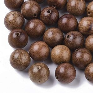 Craftdady Lot de 313 perles en bois rondes non teint&eacute;es de 15 mm en sienne pour loisirs cr&eacute;atifs, d&eacute;corations faites &agrave; la main, fabrication de bijoux, espaceur en bois avec trou de 2,5 mm (Craftdady, neuf)
