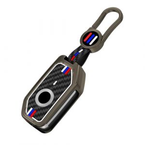 OTMIK Alliage de Zinc Fibre de Carbone Silicone Housse de clé de voiture compatible avec bmw R1250R S1000R GS 1250 900xr R1250 RT F900R GS 1200 ADV Accessoires pour coque de clé (Mat) (Otai, neuf)