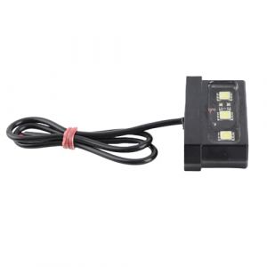 Feu arrière LED universel pour plaque d'immatriculation de moto Feu arrière de plaque d'immatriculation en plastique compatible avec tous les modèles de motos (noir) (Moonyeu, neuf)