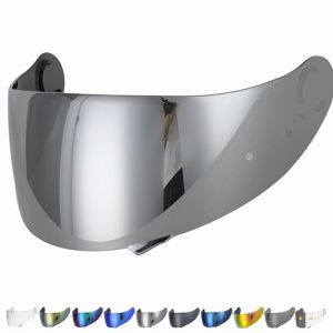 Everalo Visiere Casque Compatible avec Shoei GT Air - GT Air 2 - Neotec - Opticson - Cns 1 - Visière Ecran Pinlock Ready - Anti-Rayures (Argent) (Everalo Italia, neuf)