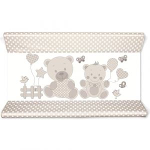 EPSELIA Matelas &agrave; langer en PVC, poche de fixation non toxique &agrave; norme europ&eacute;enne EN71, test anti-basculement &agrave; la norme europ&eacute;enne EN 12221-1/2, 80 x 50 cm H10 facile d'entretien, imperm&eacute;able, taupe (SNZ ITALIA, neuf)