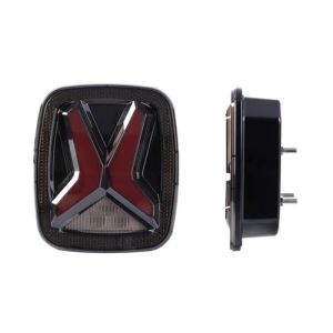 Feu Arrière Extérieur pour Jeep pour Wrangler CJ TJ YJ Ensemble D'éclairage De Voiture Feu Arrière LED Fumé Feu De Recul Feu De Jour Automobiles Feu Arrière(EU Version) (ShuXiangLI, neuf)