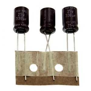 Condensateur Elko 20x radial 330&micro;F 25V | Condensateur &eacute;lectrolytique jusqu'&agrave; 105&deg;C | 330uF Electrolytic Capacitor from United Chemi-Con (IT-Tronics GmbH, neuf)