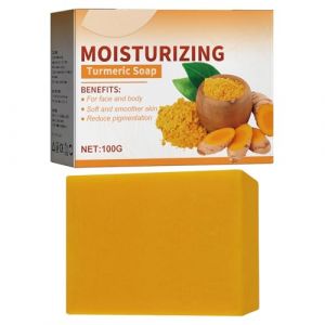 Savon Au Curcuma Pour Éclaircir La Peau, 100g Nettoyant Pour Le Visage Au Curcuma Exfoliant Naturel Éclaircissant Pour La Peau, Savon Éclaircissant, Savon Liquide Pour Peau Claire Au Curcuma, Nett (amste, neuf)