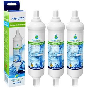 AquaHouse AH-UIFC filtre à eau pour réfrigérateur compatible avec LG et Hotpoint BL9808, 3890JC2990A, 5231JA2012B, 5231JA2012A DD-7098 - avec des connexions à vis (lot de 3) (WaterFilterMan co uk, neuf)