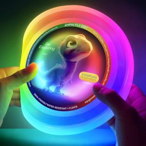 Disque Volant,16M de couleurs RGB 60 LED, éclairage dynamique lumineux,doux,IPX7 étanche flottant,premier choix pour les jeux de plage de piscine,cadeau jouet pour garçon/fille/adolescent/enfant,138g (BalaSnow Official EU, neuf)