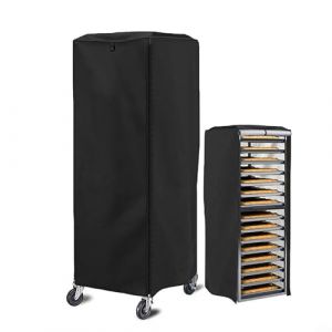 Housse de support de boulangerie pour rack de boulangerie commerciale, housse étanche 420D et résistante à la poussière, 163 x 72 x 59 cm, housse pour étagère à pain simple, noir (HOgardenME, neuf)