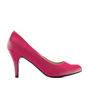 Andrés Machado - Élégants Escarpins rétro pour Femme/Adolescent pour l´été et l´Hiver - AM422 - Bout Arrondi - Modèle Taille Petit - Talons Fins - Simili Cuir- Couleur Fuchsia- EU 38 (Andrés Machado, neuf)