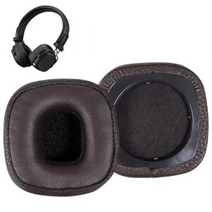 1 Paire Coussinets de Rechange pour Marshall Major III, Coussins d'oreille Oreillettes Mousse &agrave; M&eacute;moire, Housse Casque Mousse D'isolement de Bruit pour Marshall Bluetooth, Coussinet Casque (Brun) (Erioscar-EU, neuf)