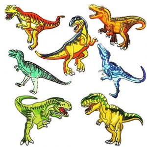Patch Thermocollant, Woohome 7 PCS Dinosaure Autocollant de Patch Dinosaure Ecusson Thermocollant ou Ecusson &agrave; Coudre f&uuml;r Jeansjacke, Bekleidung, M&uuml;tzen (CXiong, neuf)