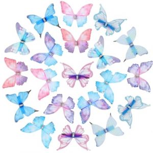 Pinces à Cheveux Papillon, 20 Pieces Pince Cheveux Papillon Barettes Cheveux Fille Femme, Pince à Cheveux Papillon 3D Pince Papillon Cheveux, Accessoires Cheveux Papillon pour Femmes Filles Enfants (Huamudianzi, neuf)