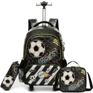 HTgroce Cartable a Roulette Garçons, Sac a Roulette Garçons Primaire Rentree Scolaire Sac a Dos (Lldaily EUR, neuf)