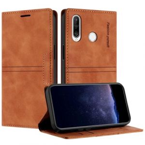 TOUCASA Coque pour Huawei P30 Lite, Housse en Cuir PU Portefeuille Etui, TPU Fonction Support [Fentes pour Cartes] Anti-Choc Folio Magnetique Compatible avec Huawei P30 Lite (Marron) (Mltour-EU, neuf)